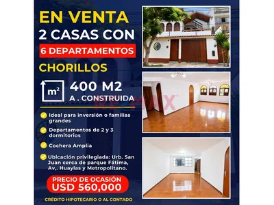 Oportunidad Se Venden 2 Casas En Una Con 6 Departamentos