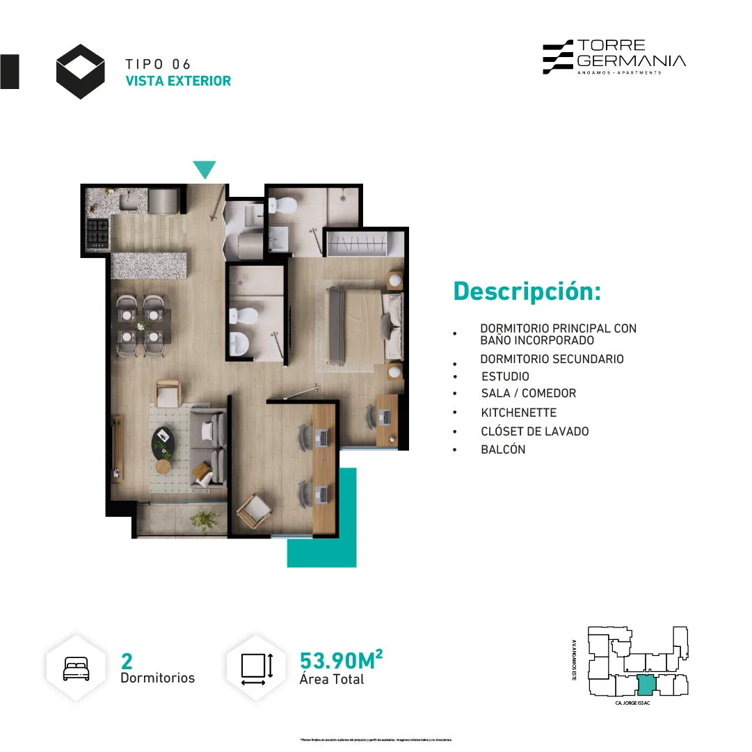 Modelo P4-P18-X06 · Pisos 4 al 15