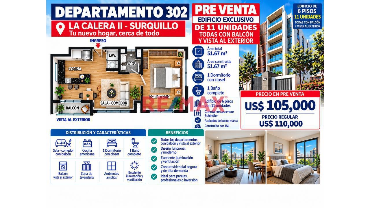 Lindo Proyecto En La Calera De La Merced Ii - Departamento 302 Área 51.67 M2