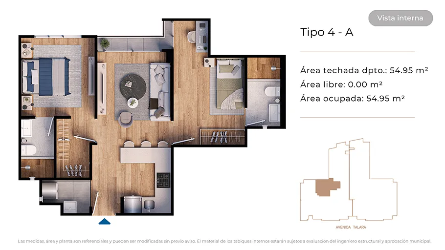 Modelo Tipo 4-A · Pisos 1 al 12