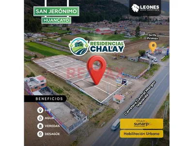 Residencial Chalay - San Jeronimo De Tunan Huancayo Lotes Desde 60 Mil Soles