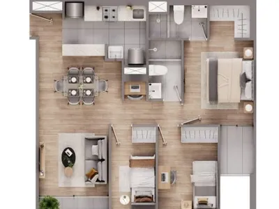 Departamento 3 dorm. 67 m² Edificio de estreno eco amigable en Lince en alquiler