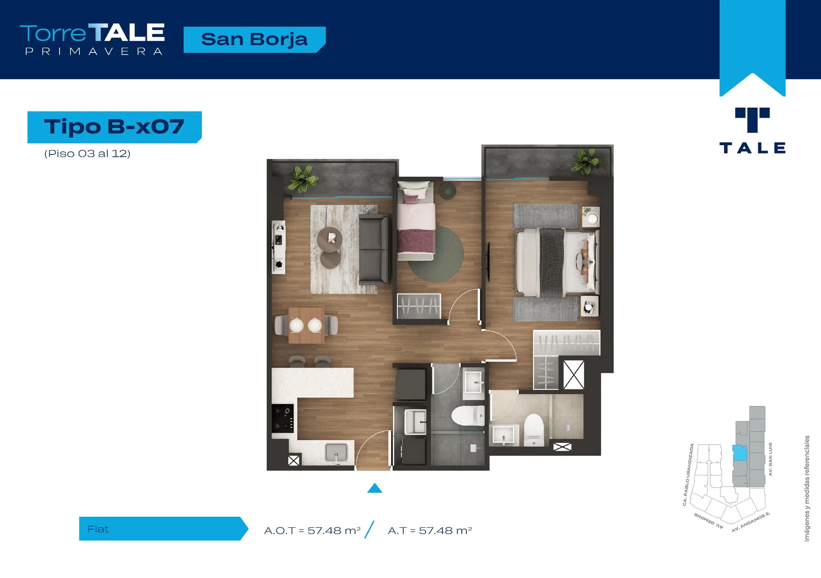 Modelo T2-X07 · Pisos 6 al 25