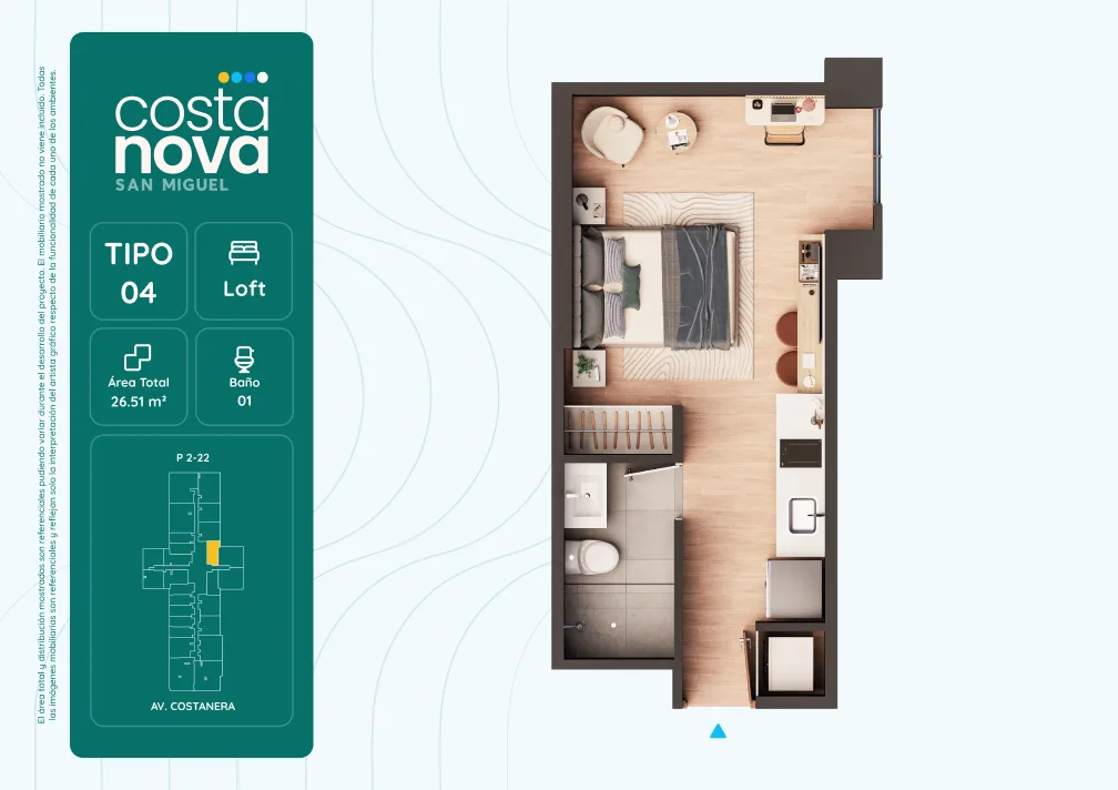 Modelo 4 · Pisos 2 al 22