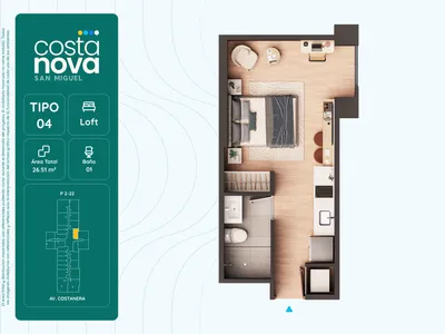 Modelo 4 · Pisos 2 al 22