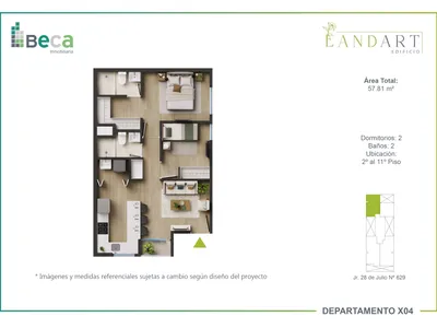 Modelo X04 · Pisos 3, 4, 5, 6, 11