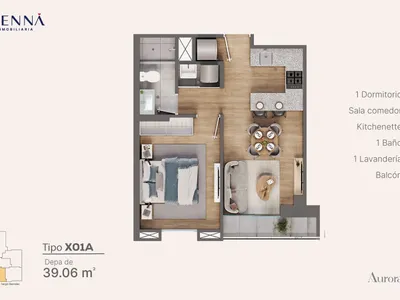 Modelo Tipo X01A · Pisos 4 y 14