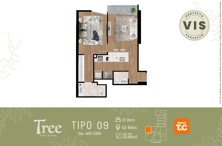 Modelo Tipo 9 · Pisos 3 al 33