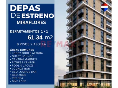 Flats De 1 + 1 Con Con Balcon Y Terraza