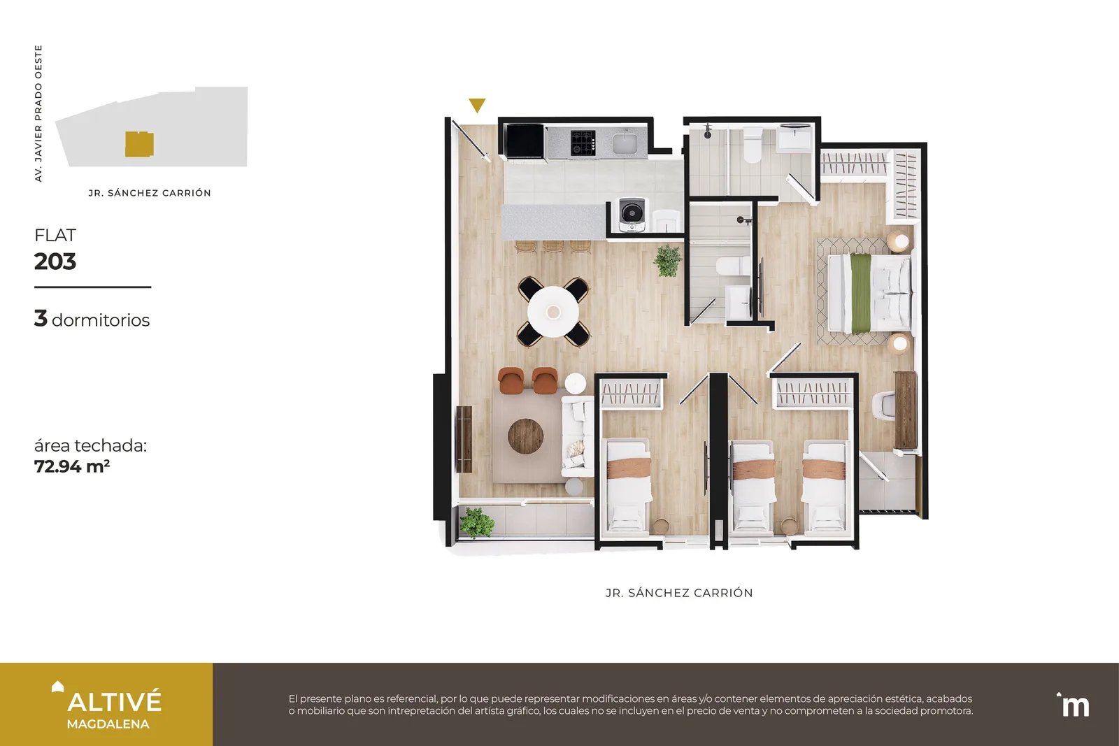 Modelo Flat 203