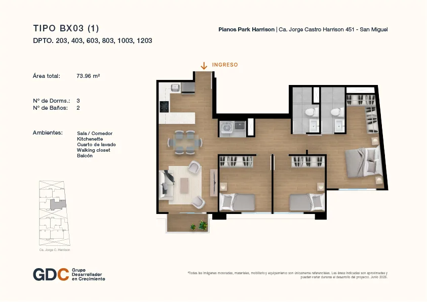 Modelo B X03 (1) · Pisos 2 al 12