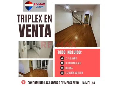 Triplex En Venta En Condominio Las Laderas De Melgarejo