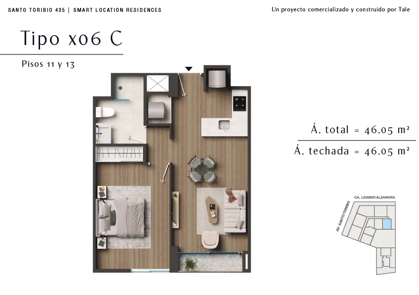Modelo X06 · Pisos 3 al 14