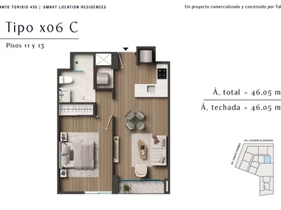 Modelo X06 · Pisos 3 al 14