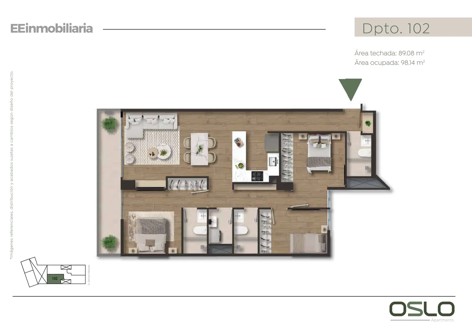 Modelo Tipo 02 · Pisos 2, 3, 4, 5, 6