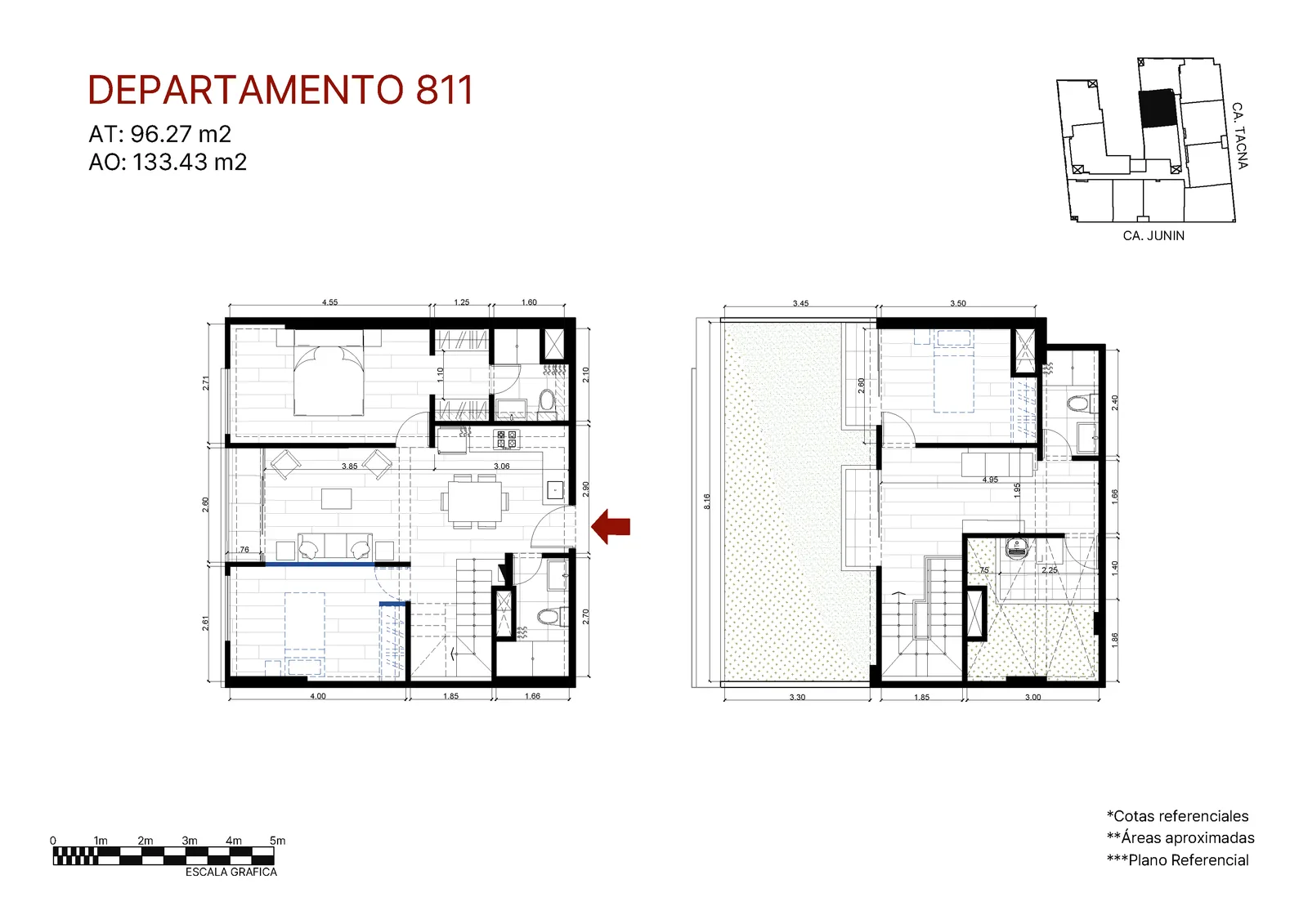 Modelo Duplex Flex con terraza 811