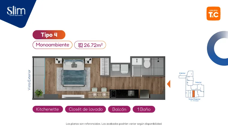 Modelo Tipo 4 · Pisos 4 al 23
