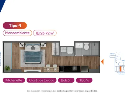 Modelo Tipo 4 · Pisos 4 al 23