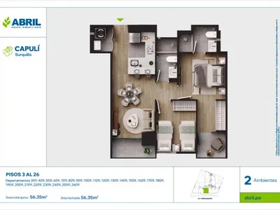 Modelo CAP-309AL2609_V1 · Pisos 4 al 26