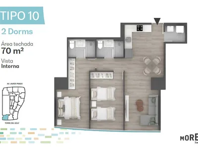 Modelo Tipo 10 · Pisos 14 al 21