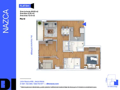 Modelo D01 · Pisos 13, 14, 15, 16, 17