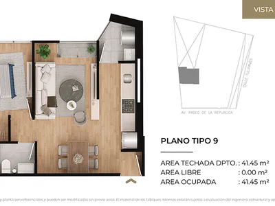 Modelo Tipo 9 · Pisos 3 al 22