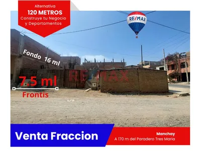 Venta Terreno Manchay A 170 M Del Paradero Tres Marías
