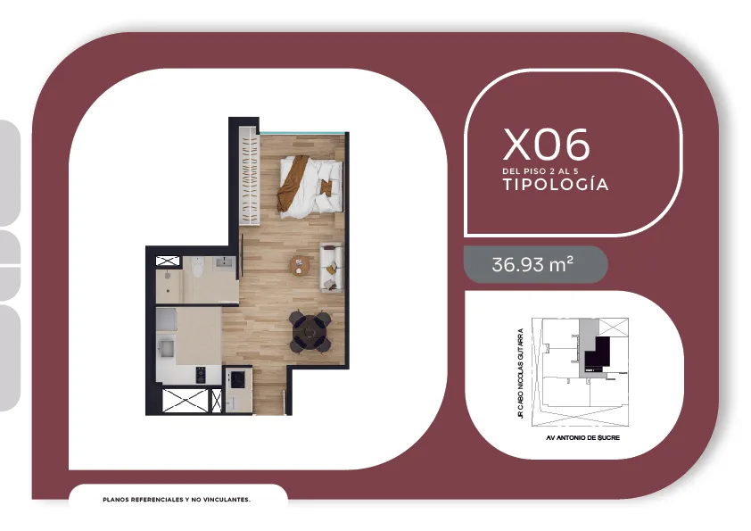 Modelo X06 · Pisos 2, 3, 4, 5