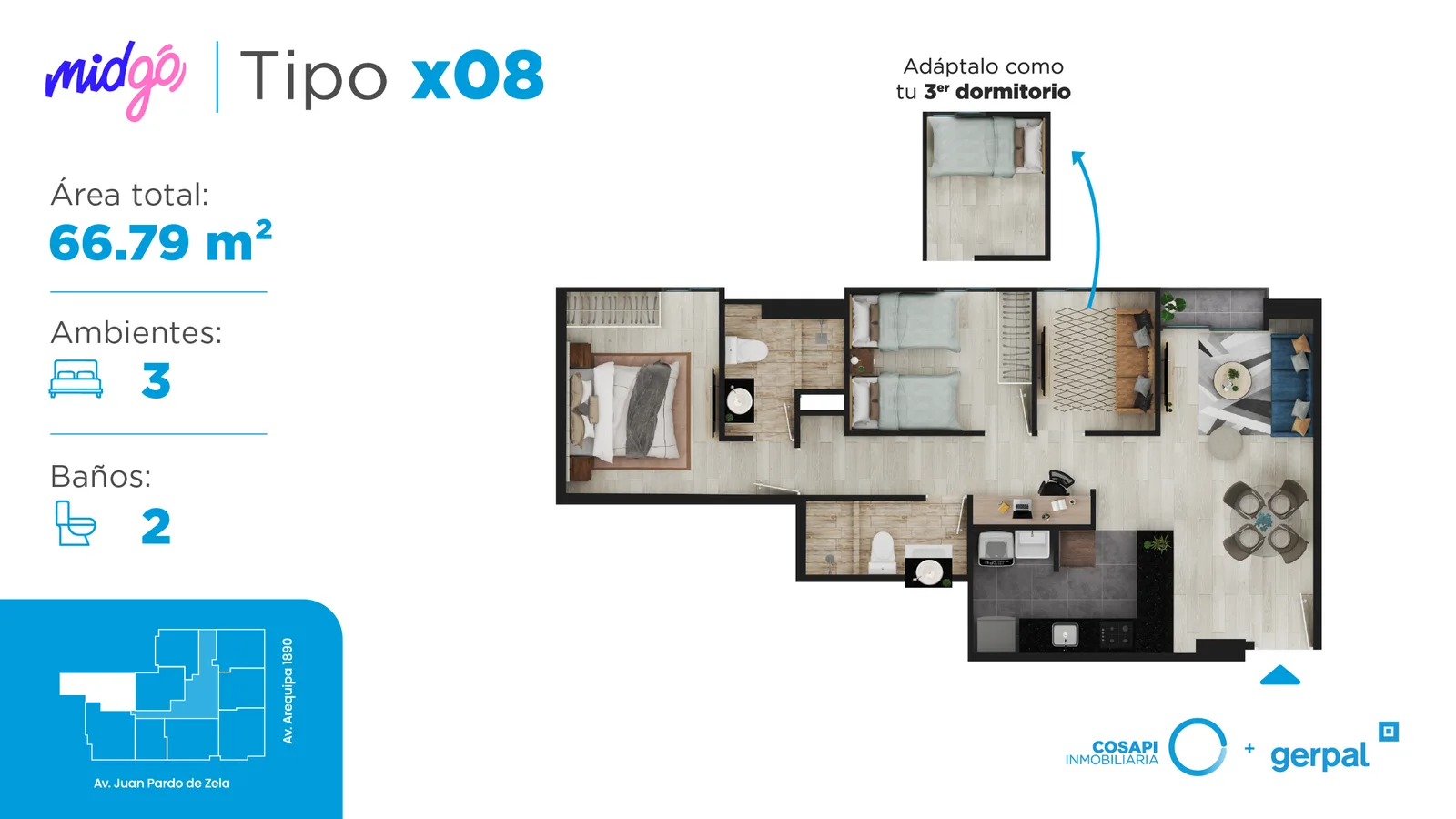 Modelo Departamento tipo x08