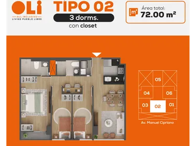 Modelo X-02 · Pisos 6 al 20