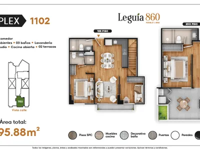 Departamento 3 dorm. 95.88 m²