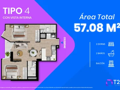 Modelo TIPO 4 · Pisos 4 al 17