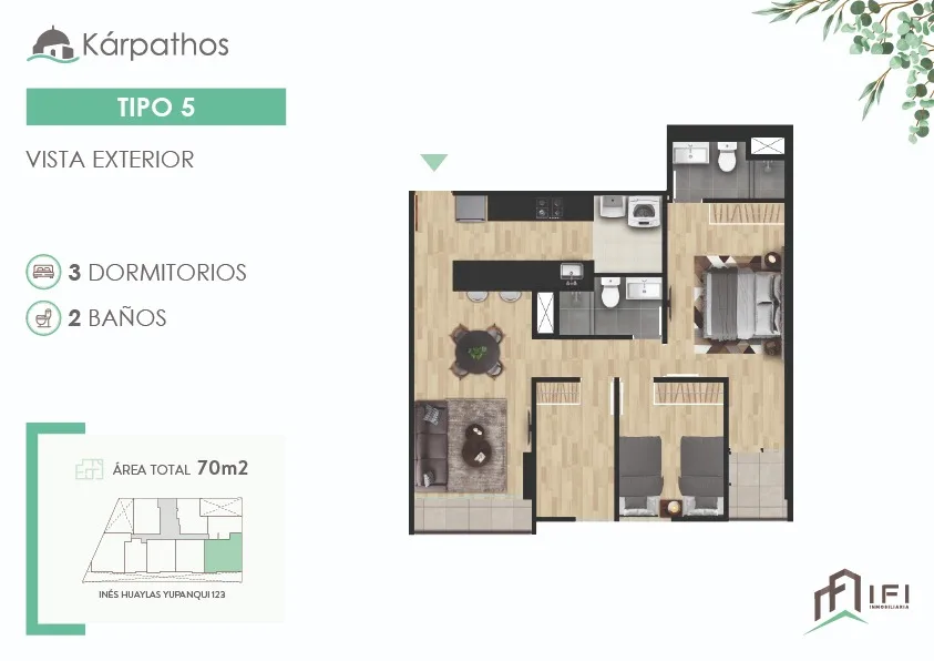 Modelo TIPO 5 · Pisos 2 al 8