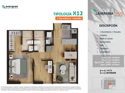 Modelo Tipo 12 · Pisos 2 al 21