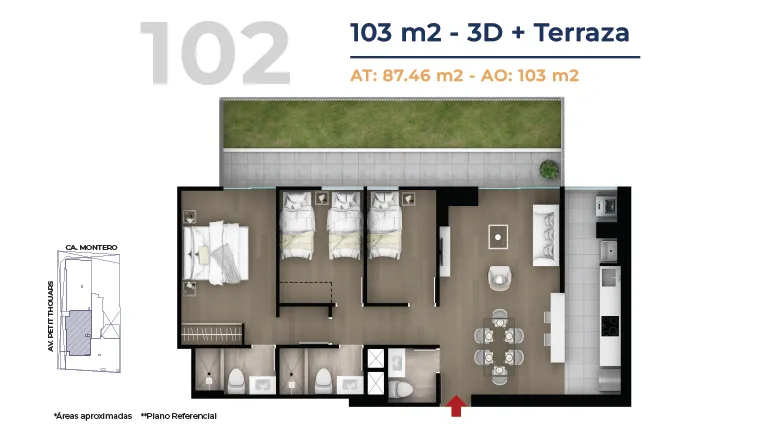 Modelo Flat con terraza 102
