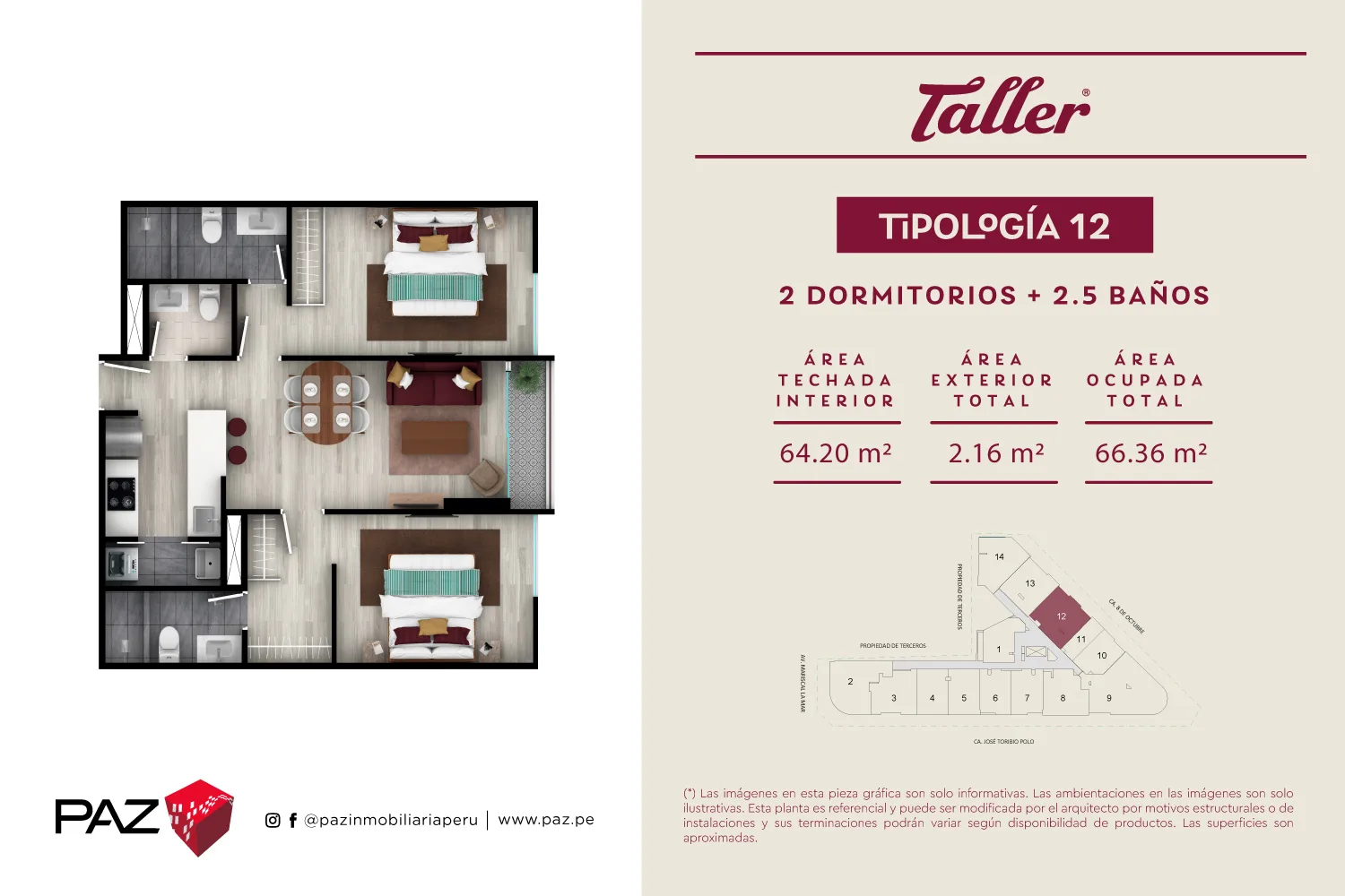 Modelo 12 · Pisos 3, 5, 6
