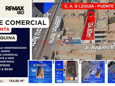 Vendo Lote Comercial En Puente Piedra 134.80 M2 En La Panamericana Norte Y Frente Al Mercado Huamantanga