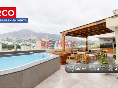 Penthouse Dúplex En Venta En Surco Con Terraza, Jacuzzi Y 4 Cocheras