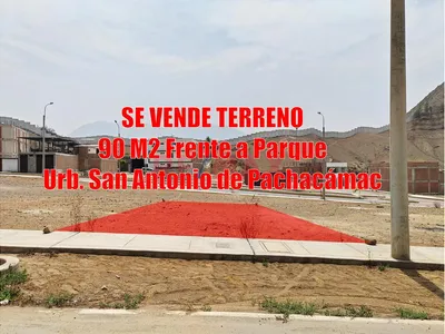 Se Vende Terreno Frente A Parque En San Antonio De Pachacámac