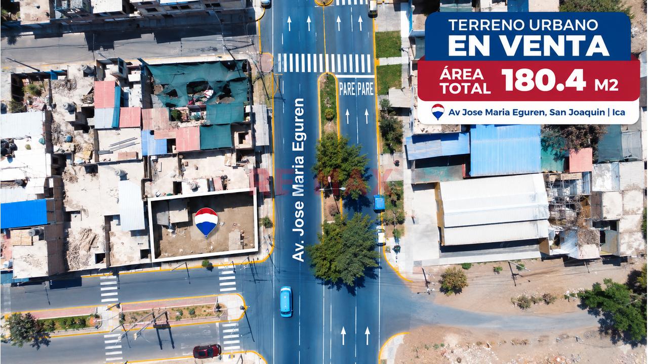 Terreno En Venta En Av. Eguren – Ica | Excelente Ubicación Comercial
