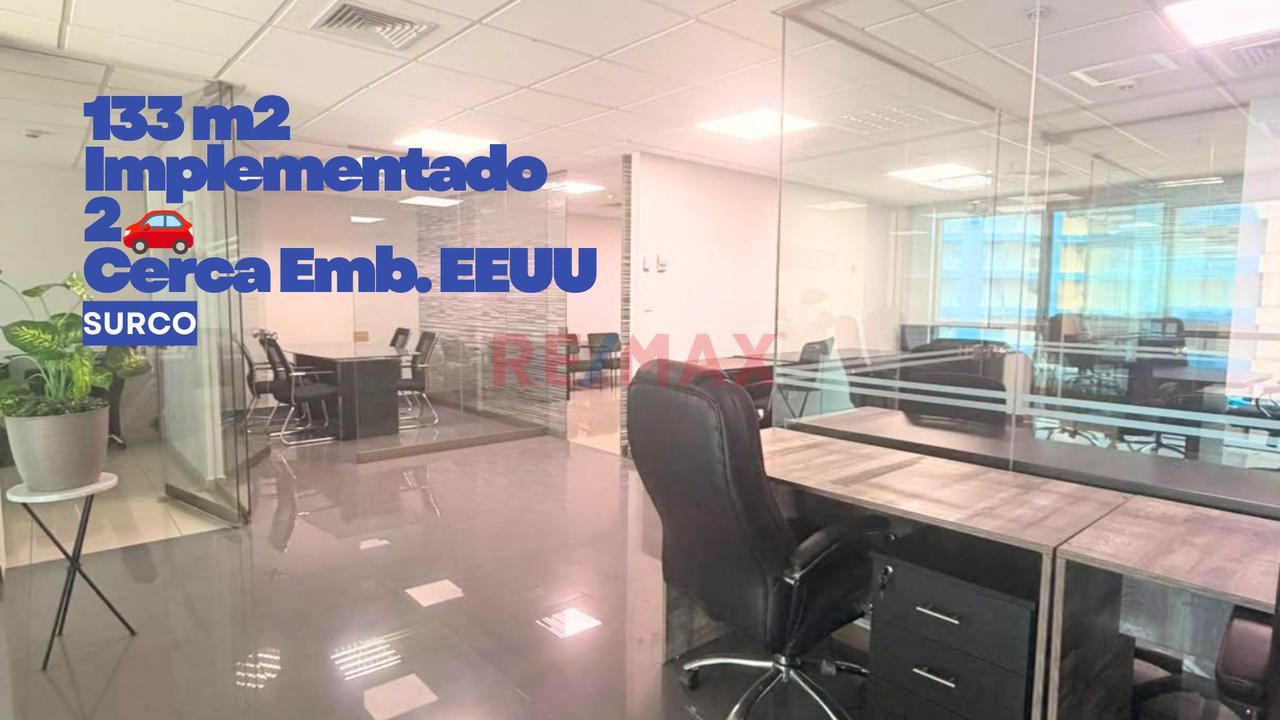 Oficina En Alquiler En Surco | 133 M² | Cerca A La Embajada Eeuu