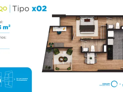 Modelo X02 · Pisos 4, 5, 6, 7, 8