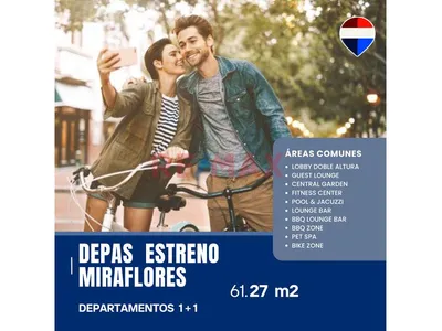 Flat En Miraflores 1 Mas 1