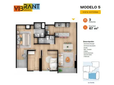 Modelo 5 · Pisos 13, 15, 18, 19, 20