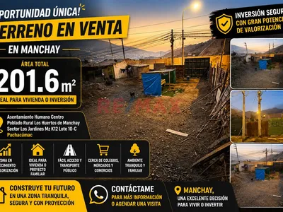 Terreno En Venta Manchay