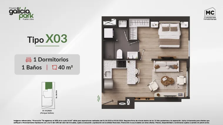 Modelo X03 · Pisos 2 al 10