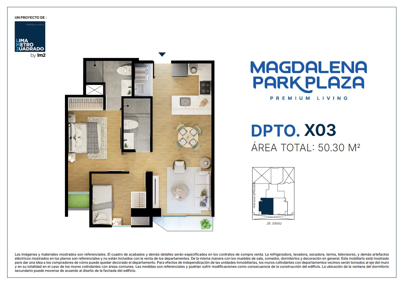 Modelo TIPO X03 · Pisos 5 al 11