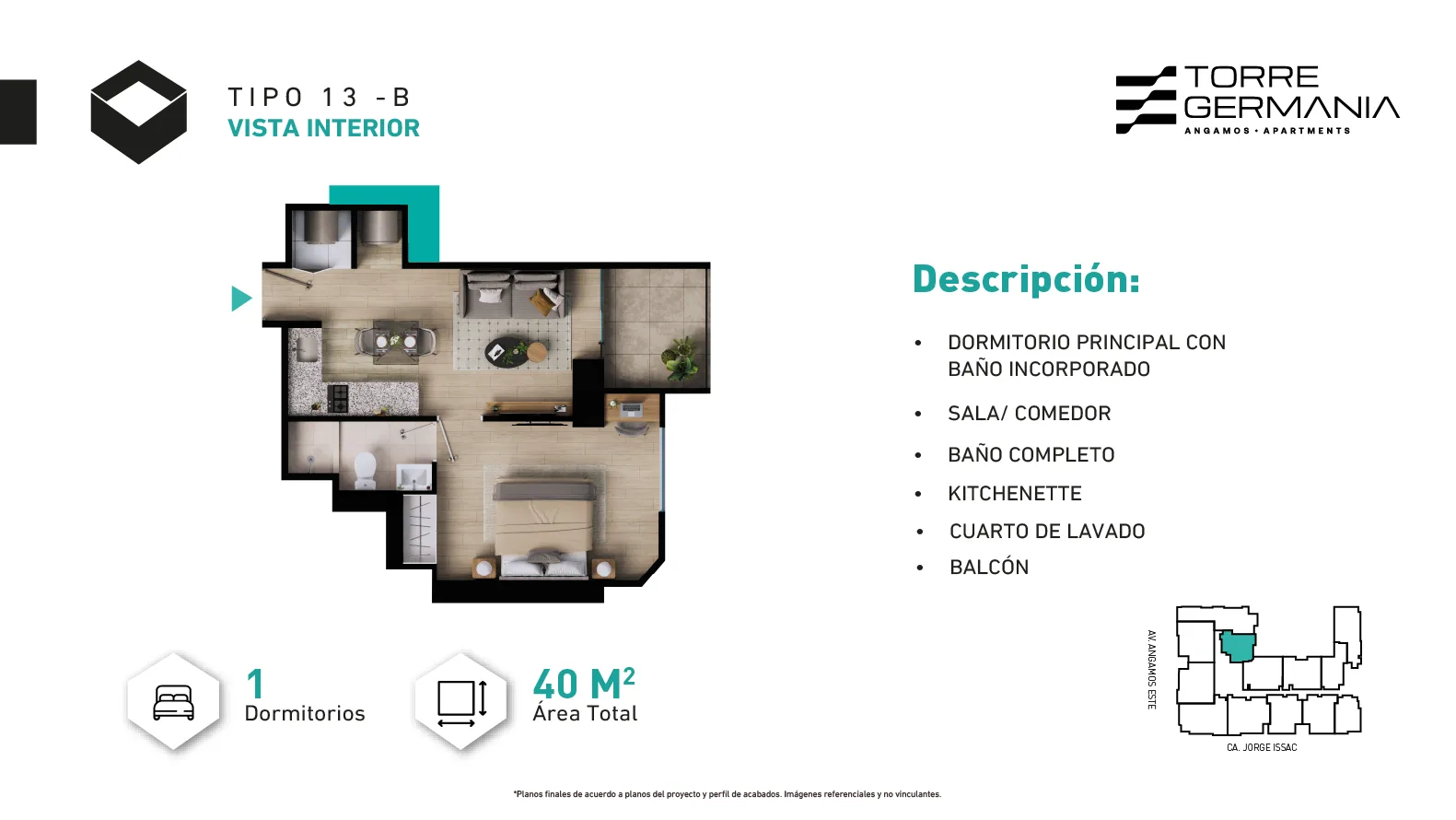 Modelo P4-P18-X13 · Pisos 4 al 18
