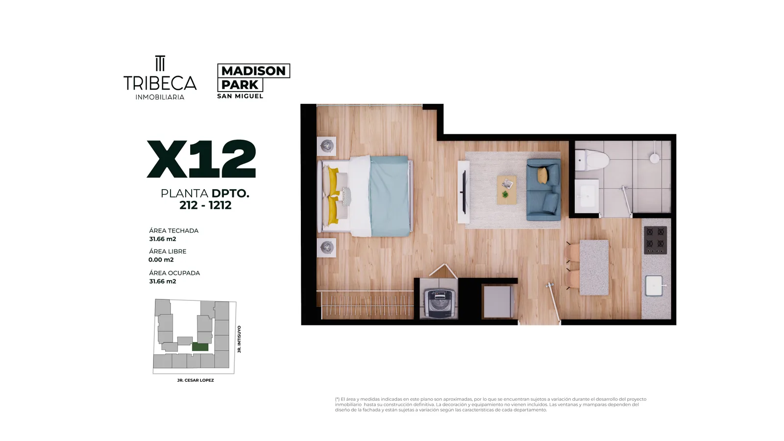 Modelo TIPO 12 · Pisos 6 al 18