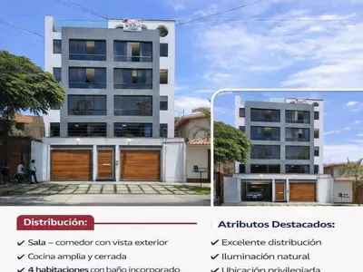 Venta de Departamento en Santiago de Surco - Lima 4 Dormitorios
